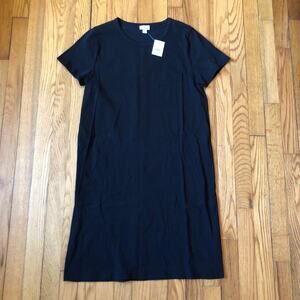 J.Crew NWT Women's Black Short Sleeve Crewneck Knit Dress Size S